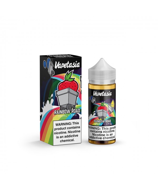 RAINBOW ROAD BY VAPETASIA E-LIQUID | 100 ML CITRUS BERRIES TANGY FRUIT AND MILK FLAVOR E-JUICE