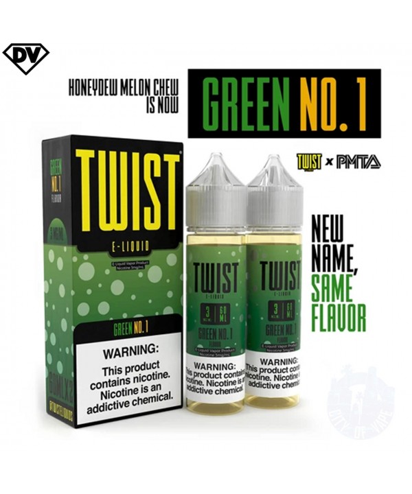 GREEN NO. 1 BY TWIST E-LIQUIDS | 60 ML X 2 | SWEET HONEYDEW MELONS AND JUICY CANTALOUPES FLAVOR E-JUICE