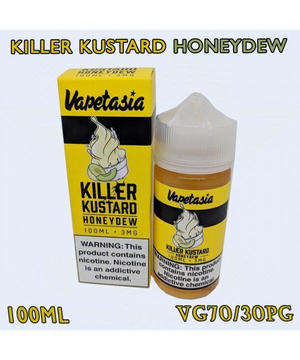 KILLER KUSTARD HONEYDEW BY VAPETASIA E-LIQUIDS | 100 ML HONEYDEW MELON CREAMY CUSTARD FLAVOR E-JUICE