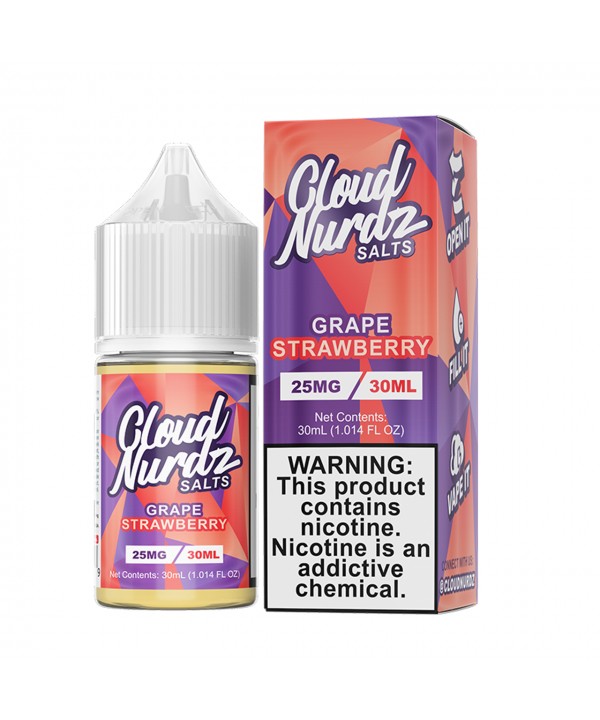 GRAPE STRAWBERRY BY CLOUD NURDZ SALTS | 30 ML SALT NICOTINE