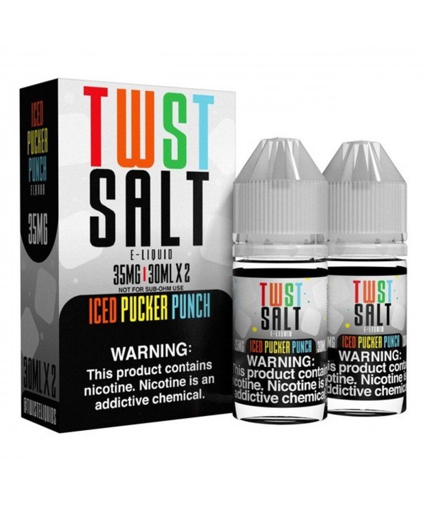 ICED PUCKER PUNCH BY TWIST SALT E-LIQUID | 2 X 30 ML | PINEAPPLE BERRIES CITRUS MENTHOL FLAVOR SALT