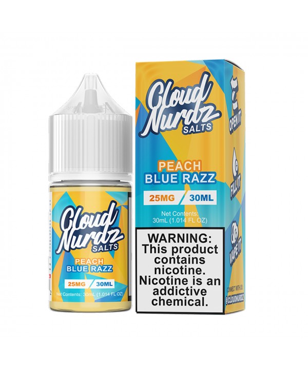 PEACH BLUE RAZZ BY CLOUD NURDZ SALTS | 30 ML SALT NICOTINE