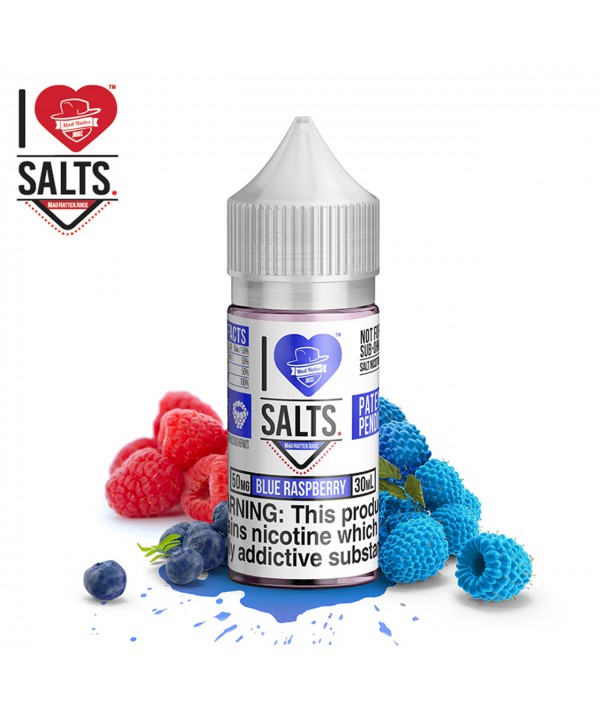 BLUE RASPBERRY - I LOVE SALTS BY MAD HATTER JUICE ...