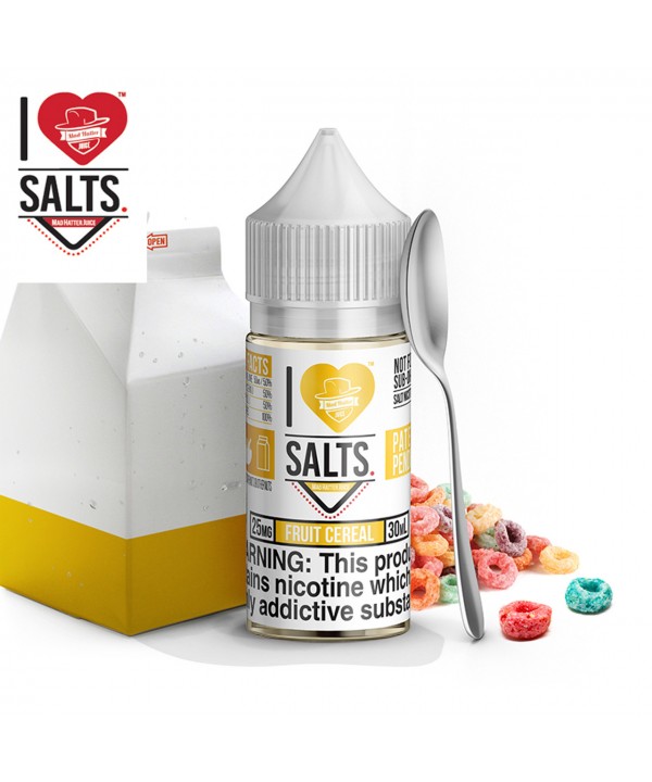 FRUIT CEREAL - I LOVE SALTS BY MAD HATTER JUICE | 30 ML FRUIT CEREAL ICE COLD MILK FLAVOR SALT NICOTINE