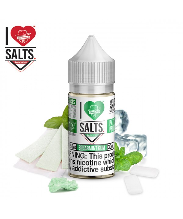 SPEARMINT GUM - I LOVE SALTS BY MAD HATTER JUICE |...