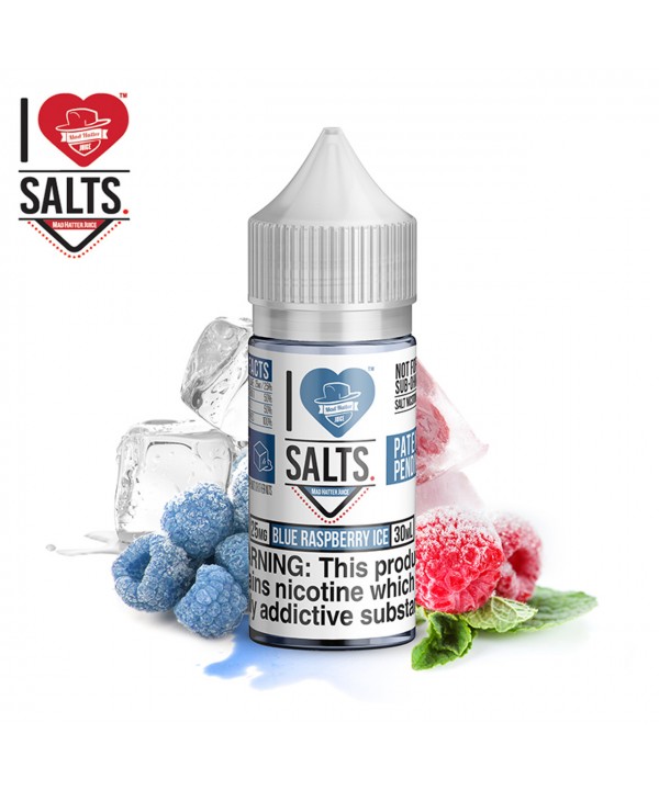 BLUE RASPBERRY ICE - I LOVE SALTS BY MAD HATTER JU...