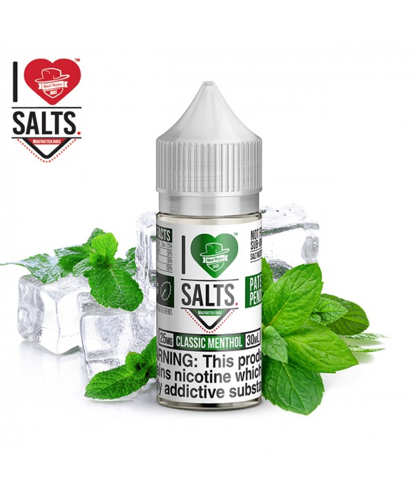 CLASSIC MENTHOL - I LOVE SALTS BY MAD HATTER JUICE | 30 ML SALT NICOTINE