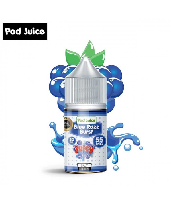 BLUE RAZZ BURST BY POD JUICE | SALT NICOTINE | 30 ML BLUE RASPBERRY FLAVOR SALT NICOTINE