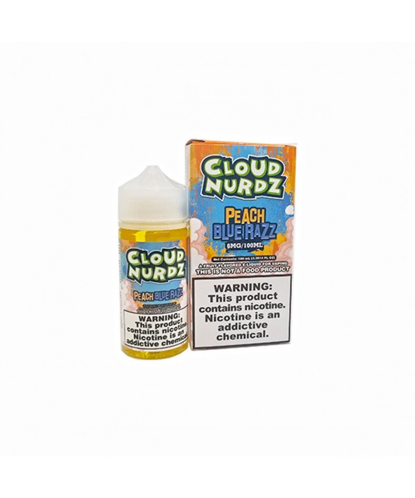 PEACH BLUE RAZZ BY CLOUD NURDZ | 100 ML PEACH BLUE RASPBERRY FLAVOR E-LIQUID