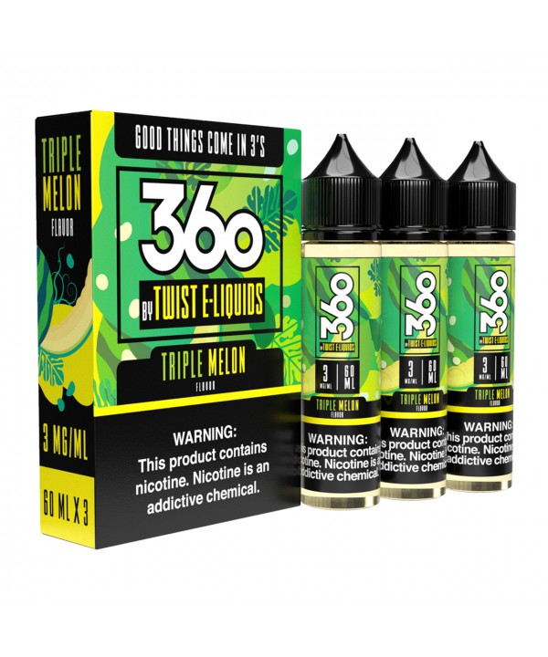 360 BY TWIST E-LIQUIDS | TRIPLE MELON FLAVOR | 60 ...