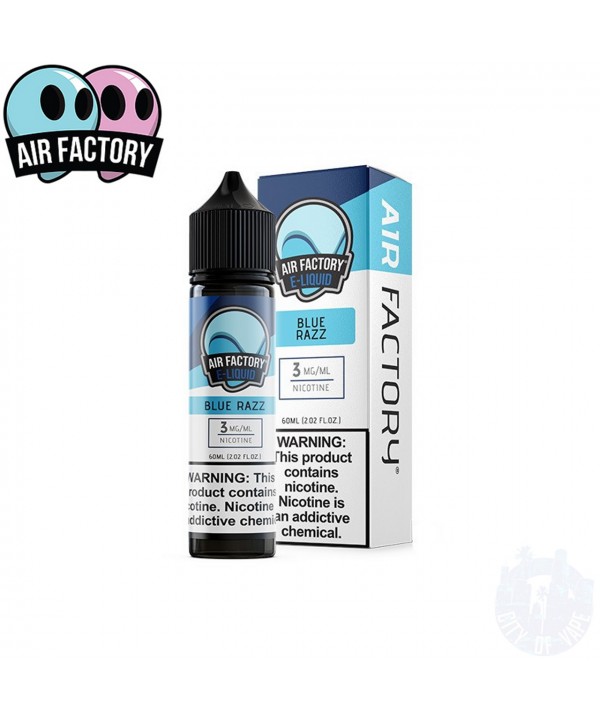 BLUE RAZZ BY AIR FACTORY E-LIQUID | 60 ML BLUE RASPBERRY TAFFY FLAVOR E-JUICE