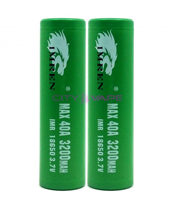 IMREN 3200MAH MAX 40A 18650 Rechargeable Battery | 2 Batteries per Pack