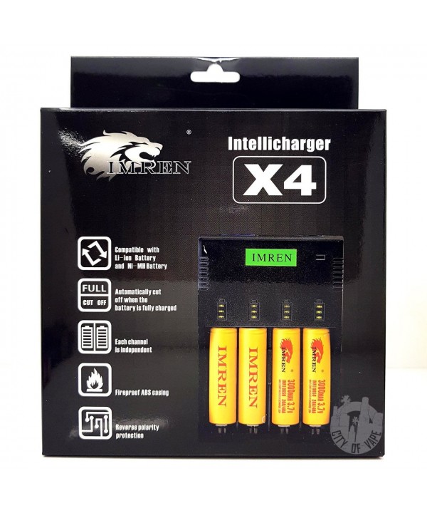 IMREN Intellicharger X4 18650 4-Bay Battery Charge...