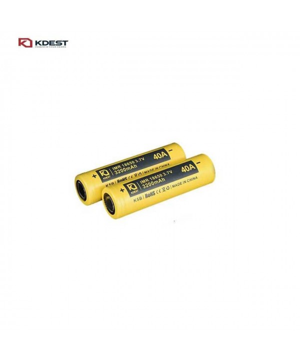 KDEST K5B 3200MAH 40A High Drain Rechargeable Battery | 2 Batteries Per Pack