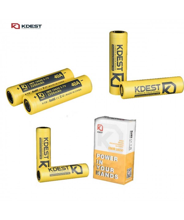 KDEST K5B 3200MAH 40A High Drain Rechargeable Battery | 2 Batteries Per Pack