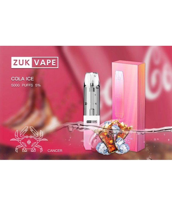 Cola Ice 5% Nicotine  5,000 Puffs Rechargeable Disposable by ZUK Vape