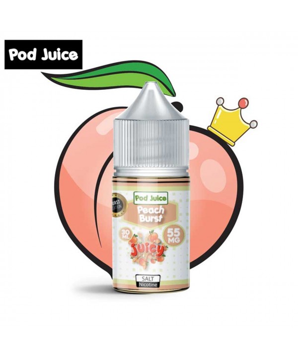 PEACH BURST BY POD JUICE | SALT NICOTINE | 30 ML PEACH FLAVOR SALT NICOTINE