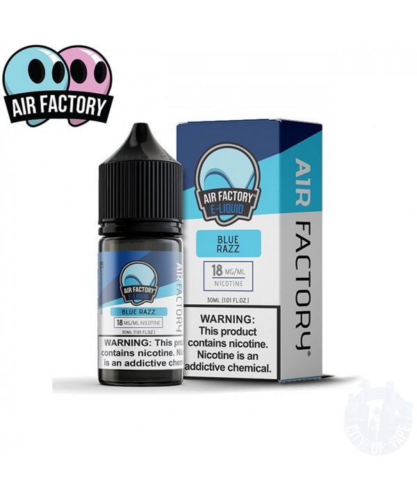 BLUE RAZZ SALTS BY AIR FACTORY E-LIQUID | 30 ML BLUE RASPBERRY TAFFY FLAVOR SALT NICOTINE