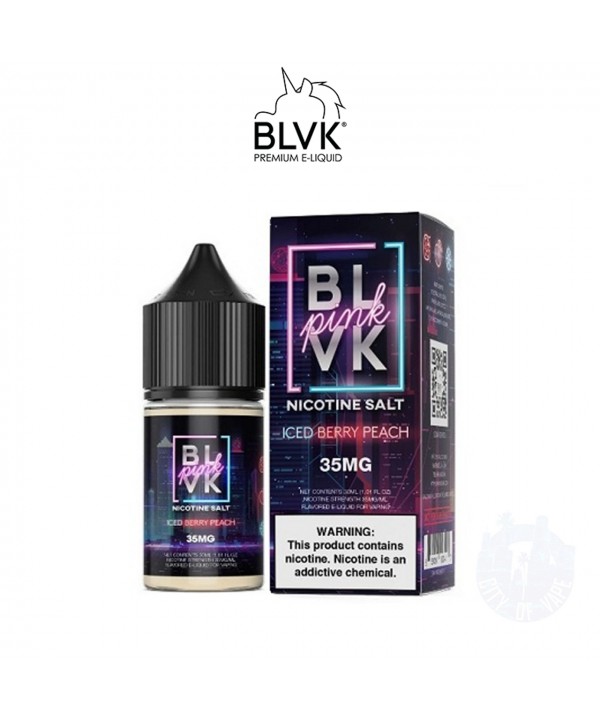 ICED BERRY PEACH NICOTINE SALT BY BLVK PINK | 30 ML STRAWBERRY PEACH ICE SALT NICOTINE