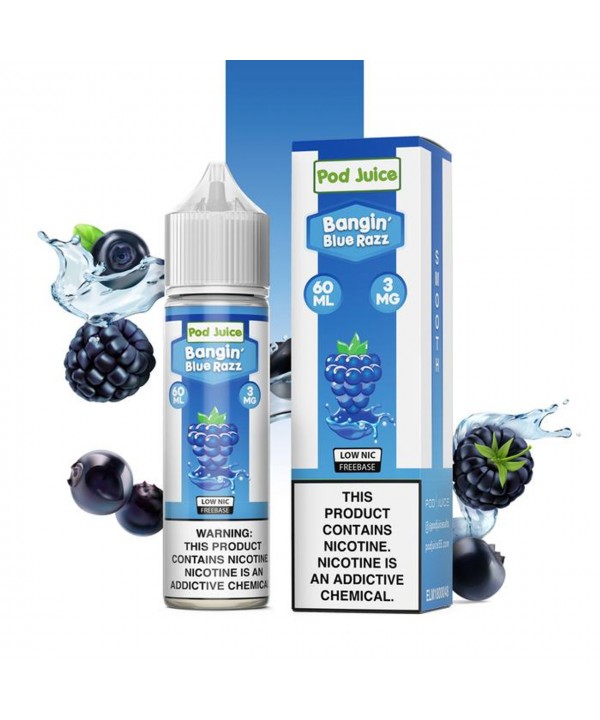 BANGIN BLUE RAZZ  BY POD E-LIQUID | 60 ML