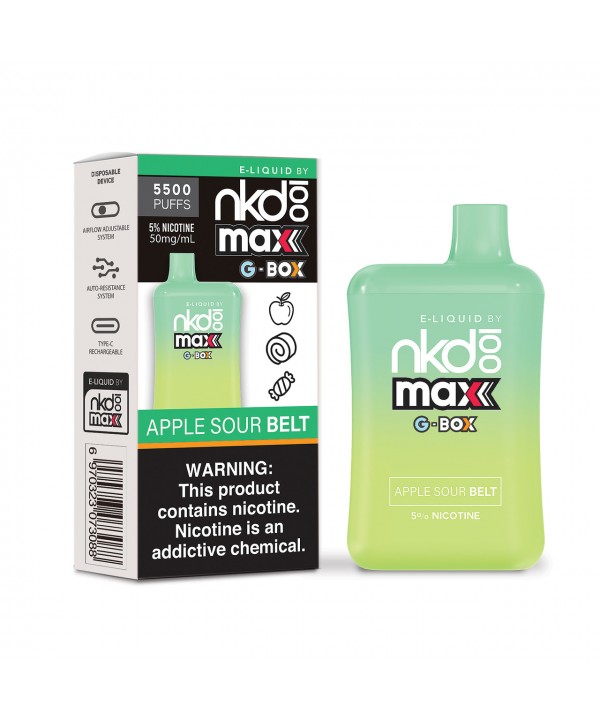 APPLE SOUR BELT by NKD 100 Max G-Box  5500 PUFF DI...