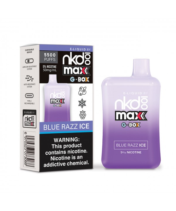 BLUE RAZZ by NKD 100 Max G-Box  5500 PUFF DISPOSABLE