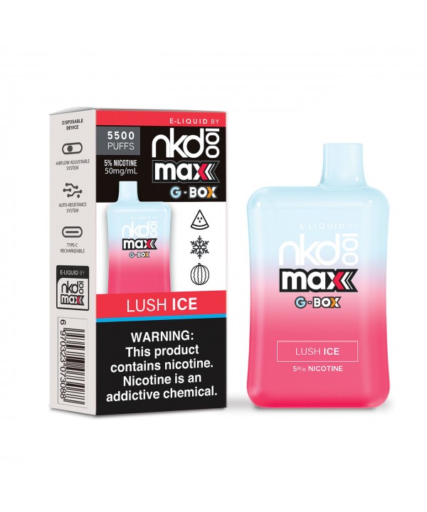 LUSH ICE by NKD 100 Max G-Box  5500 PUFF DISPOSABL...