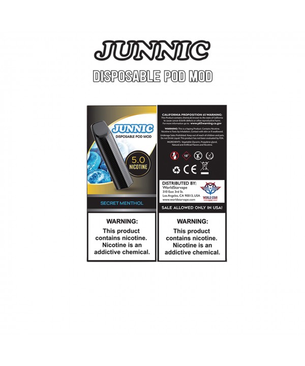 SECRET MENTHOL BY JUNNIC DISPOSABLE POD MOD WITH 5...