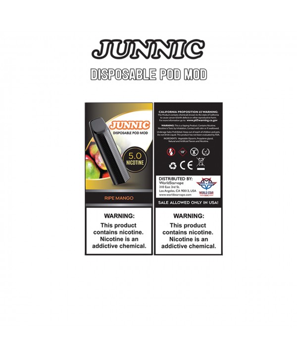 RIPE MANGO BY JUNNIC DISPOSABLE POD MOD WITH 5% NI...